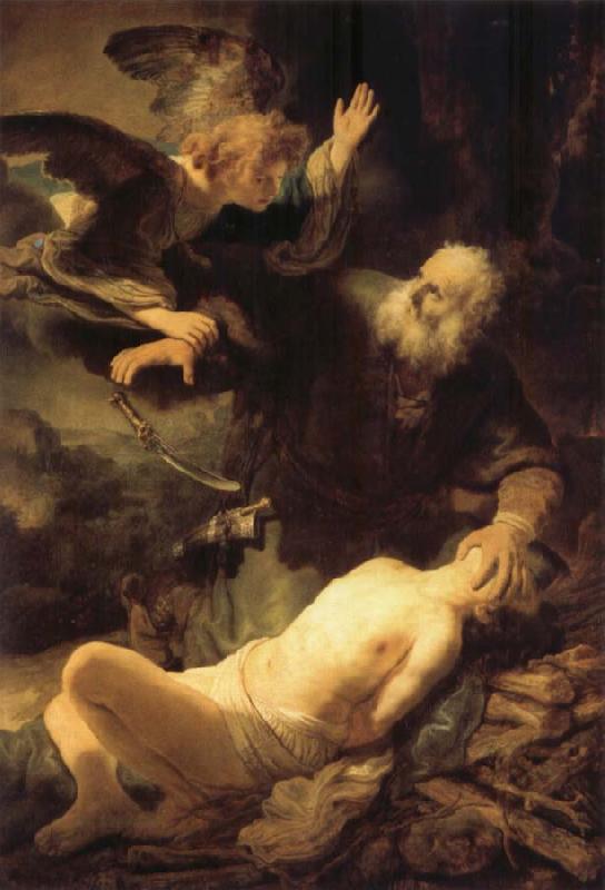 REMBRANDT Harmenszoon van Rijn The Sacrifice of Isaac oil painting image